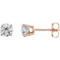 14K Rose 1/2 CTW Natural Diamond Earrings