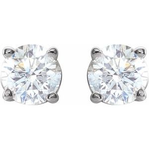 14K White 1/2 CTW Natural Diamond Earrings