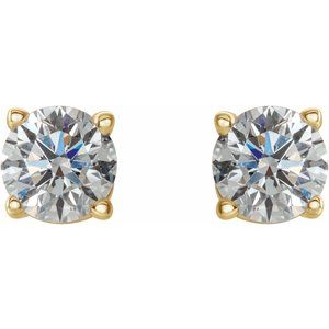 14K Yellow 1/2 CTW Natural Diamond Earrings