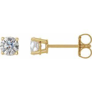 14K Yellow 1/2 CTW Natural Diamond Earrings