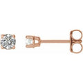 14K Rose 1/4 CTW Natural Diamond Earrings